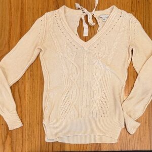 Banana Republic Cream V-Neck Sweater